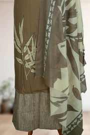 Cotton Churidar Material – Floral Print with Sequins Work