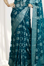 Banarasi Silk Saree – Dew Drop Elegance