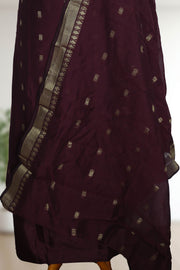 Silk Churidar Material Butta Work with Button