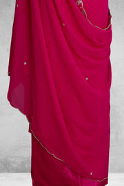 Georgette Churidar Material-Embroidery Thread