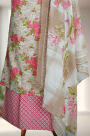 Cotton Churidar Material Thread and Sequins Work