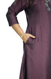 Rangeela Silk Flared Top – Beads & Sequins Work