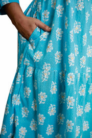 Printed Cotton Feeding Top with V-Neck