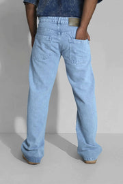 Wide Leg Plain Baggy Pant – Denim