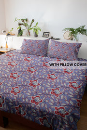 Floral PolyCotton Bedsheet with Pillow Cover