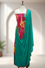 Cotton Churidar Material – Button Work & Print