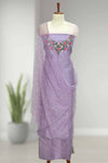 Elegant Silk Churidar Material with Floral Embroidery