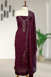Georgette Churidar Material – Elegant Embroidery with Sequins