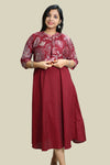 Feeding Top with Floral Print & Collar Neck