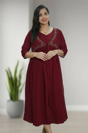 Overcoat Flared Kurti – Cut Bead, Sequins & Stone Work