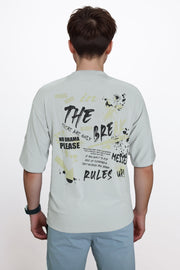 Hog & Fog Five Sleeve T-Shirt with Front & Back Letter Print