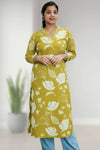 Elegant Floral Cotton Kurti