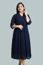 Georgette Flared Top with Thread & Glitter Work