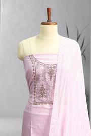 Silk Churidar Material – Golden Thread Work with Sequins