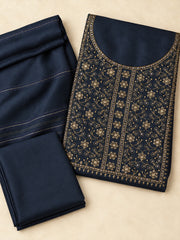 Silk Churidar Material – Golden Thread Work with Sequins