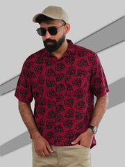 Men Regular Fit Rayon Printed Half Sleeve Casual Shirt