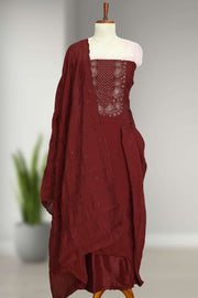 Silk Churidar Material-Sequins Work
