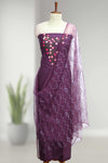 Elegant Silk Churidar Material-Floral Print