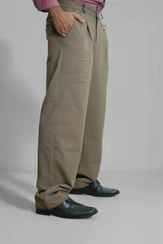 Men's Baggy Stretch Trousers Baggy Fit Lycra