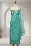 Silk Churidar Material with Embroidery Work