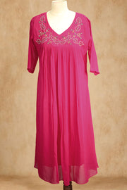 Sequin Cut Bead Georgette Long Top