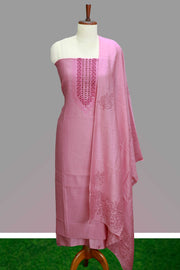 Elegant Silk Churidar Material – Embroidered Floral Charm