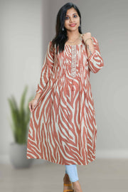 Printed Cotton A-Line Kurti