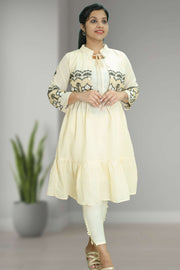 Cotton Long Top with Overcoat Style