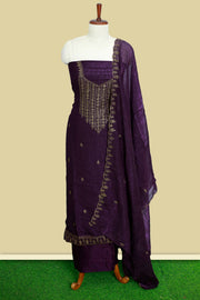 Georgette Churidar Material – Graceful Embroidery with Sequins
