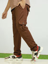 HOG & FOG Ultimate Comfort: Men's Cargo Jogger, Premium Stitching in Popcorn Fabric - Just 559/- [ CARGO JOGGER ]