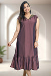 A-Line Kurti in Soft Silk with Embroidery Work