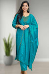 Elegant Silk Churidar with Stone Work