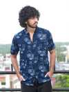 Men Regular Fit Rayon Printed Half Sleeve Casual Shirt