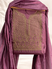Silk Churidar Material – Golden Thread Work with Sequins