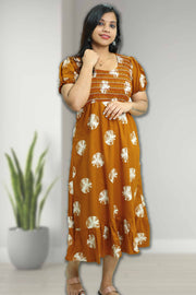 Cotton Night Dress with Printed Design