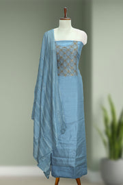 Silk Churidar Material – Golden Thread Work with Sequins