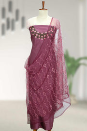 Elegant Silk Churidar Material-Floral Print
