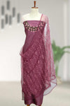 Elegant Silk Churidar Material-Floral Print