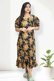 Cotton Night Dress with Print