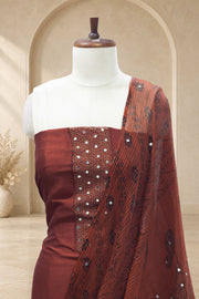 Mirror Elegance Vichithra Silk Churidar Material