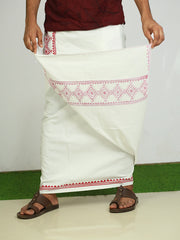 Men Printed Pure Cotton Tribal Dhoti - 249/-