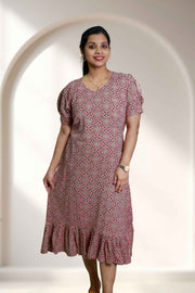 Printed Cotton Flared Top Nightdress