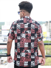 Men Regular Fit Rayon Printed Half Sleeve Casual Shirt