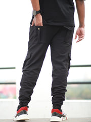 HOG & FOG Ultimate Comfort: Men's Cargo Jogger with RIB, Premium Stitching in Popcorn Fabric - Just 559/- [JOGGER]