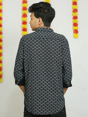 Casual Printed Shirt - Satin Cotton, Full Sleeve 428/-