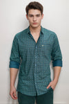 Men's Printed Cotton Casual Shirt