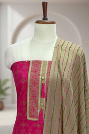 Cotton Churidar Material with Sequins & Thread Work