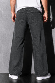Denrock Classic Plain Wide Leg Baggy Jeans