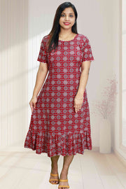Elegant Cotton Mix Printed Kurti