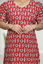 Chic Cotton Flared Top (NIGHT DRESS)